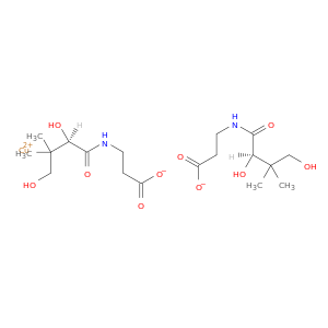 β-丙氨酸,N-(2,4-二羟基-3,3-二甲基-1-氧丁基)-,铜(2+)盐(2：1),(r)-