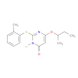 4(3H)-Pyrimidinone,2-[(2-methylphenyl)thio]-6-(1-methylpropoxy)-