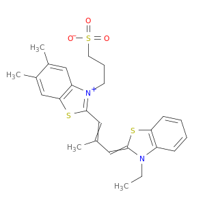 苯并噻唑鎓,2-[3-(3-乙基-2(3H)-苯并噻唑基二丙烯)-2-甲基-1-普烯-1-基]-5,6-二甲基-3-(3-磺基丙基)-,内盐