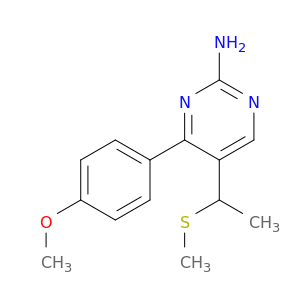 2-Pyrimidinamine, 4-(4-methoxyphenyl)-5-[1-(methylthio)ethyl]-