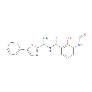 Benzamide, 3-(formylamino)-2-hydroxy-N-[1-(5-phenyl-2-oxazolyl)ethyl]-