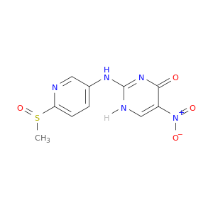 4(1H)-Pyrimidinone, 2-[[6-(methylsulfinyl)-3-pyridinyl]amino]-5-nitro-
