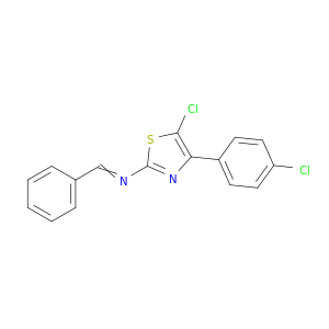 2-Thiazolamine,5-chloro-4-(4-chlorophenyl)-N-(phenylmethylene)-