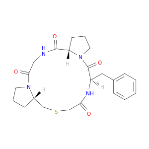 (6r,11as,19as)-6-benzyldodecahydro-5h,11h-dipyrrolo[2,1-c:2',1'-i][1,4,7,10,13]thiatetraazacyclopentadecine-5,8,16,19(9h)-tetrone