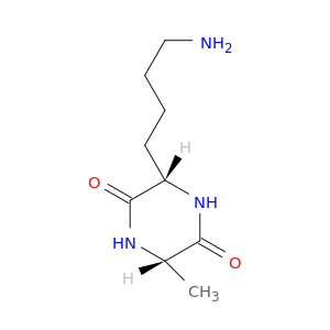 2,5-Piperazinedione, 3-(4-aminobutyl)-6-methyl-, (3S,6S)-