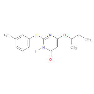 4(3H)-Pyrimidinone,2-[(3-methylphenyl)thio]-6-(1-methylpropoxy)-