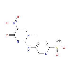 4(1H)-Pyrimidinone, 2-[[6-(methylsulfonyl)-3-pyridinyl]amino]-5-nitro-