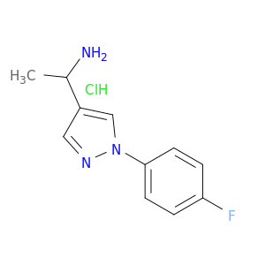 {1-[1-(4-fluorophenyl)-1H-pyrazol-4-yl]ethyl}amine hydrochloride