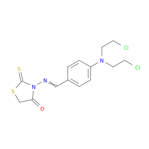 4-Thiazolidinone,3-[[[4-[bis(2-chloroethyl)amino]phenyl]methylene]amino]-2-thioxo-