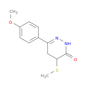 3(2H)-Pyridazinone, 4,5-dihydro-6-(4-methoxyphenyl)-4-(methylthio)-