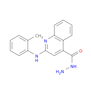 4-Quinolinecarboxylicacid, 2-[(2-methylphenyl)amino]-, hydrazide