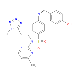 4-(((4-HYDROXYPHENYL)METHYLENE)AMINO)-N-(4-METHYL-PYRIMIDIN-2-YL)-N-(2-(1H-TETRAZOL-5-YL)ETHYL)BENZENESULFONAMIDE