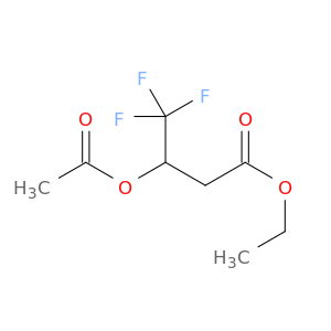 Butanoic acid, 3-(acetyloxy)-4,4,4-trifluoro-, ethyl ester
