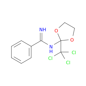 1,3-Dioxolan-2-amine, N-(phenylcarbonimidoyl)-2-(trichloromethyl)-