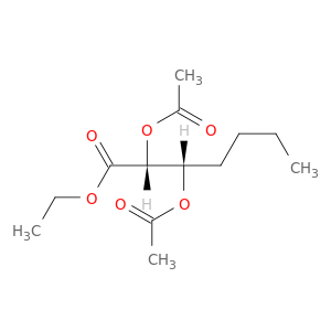 Heptanoic acid, 2,3-bis(acetyloxy)-, ethyl ester, (2R,3S)-