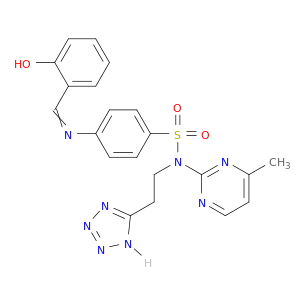 4-(((2-HYDROXYPHENYL)METHYLENE)AMINO)-N-(4-METHYL-PYRIMIDIN-2-YL)-N-(2-(1H-TETRAZOL-5-YL)ETHYL)BENZENESULFONAMIDE