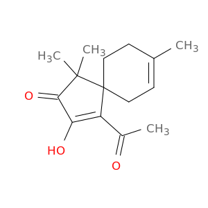 Spiro[4.5]deca-3,7-dien-2-one, 4-acetyl-3-hydroxy-1,1,8-trimethyl-