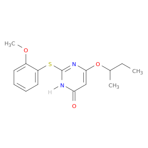 4(3H)-Pyrimidinone,2-[(2-methoxyphenyl)thio]-6-(1-methylpropoxy)-