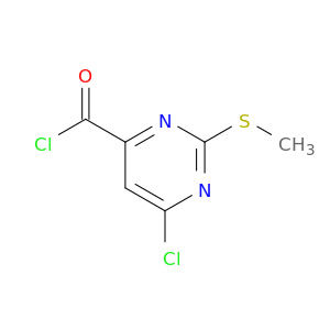 4-Pyrimidinecarbonyl chloride, 6-chloro-2-(methylthio)-