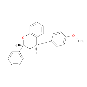 2H-1-Benzopyran, 3,4-dihydro-4-(4-methoxyphenyl)-2-phenyl-, trans-