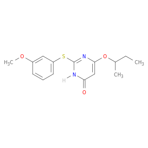 4(3H)-Pyrimidinone,2-[(3-methoxyphenyl)thio]-6-(1-methylpropoxy)-