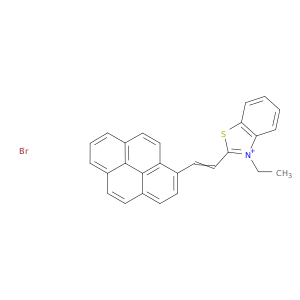 Benzothiazolium, 3-ethyl-2-[2-(1-pyrenyl)ethenyl]-, bromide