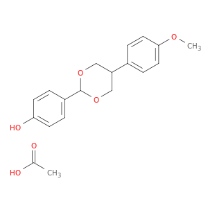 Phenol, 4-[5-(4-methoxyphenyl)-1,3-dioxan-2-yl]-, acetate