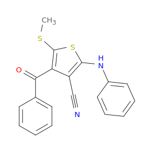 3-Thiophenecarbonitrile, 4-benzoyl-5-(methylthio)-2-(phenylamino)-
