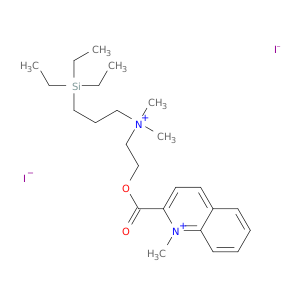 Quinolinium, 2-((2-(dimethyl(3-(triethylsilyl)propyl)ammonio)ethoxy)carbonyl)-1-methyl-, diiodide
