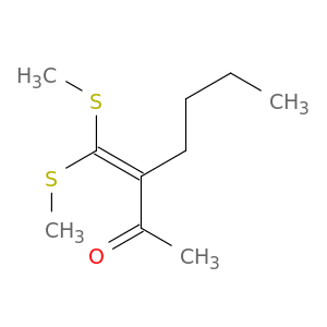 2-Heptanone, 3-[bis(methylthio)methylene]-