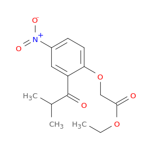 Acetic acid, [2-(2-methyl-1-oxopropyl)-4-nitrophenoxy]-, ethyl ester