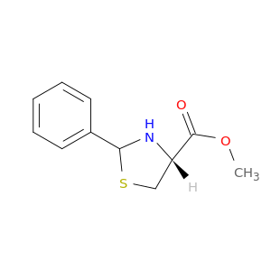 4-Thiazolidinecarboxylic acid, 2-phenyl-, methyl ester, (4R)-