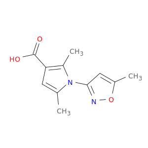2,5-dimethyl-1-(5-methyl-1,2-oxazol-3-yl)-1H-pyrrole-3-carboxylic Acid