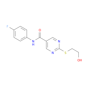 5-Pyrimidinecarboxamide, N-(4-fluorophenyl)-2-[(2-hydroxyethyl)thio]-