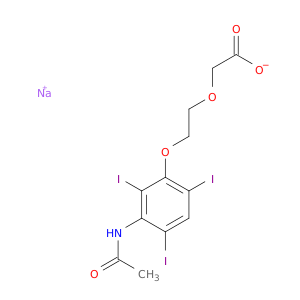 Acetic acid,2-[2-[3-(acetylamino)-2,4,6-triiodophenoxy]ethoxy]-, sodium salt (1:1)