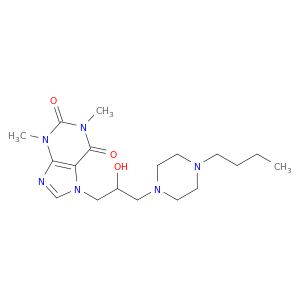 7-(3-(4-BUTYL-(PIPERAZIN-1-YL))-2-HYDROXYPROPYL)THEOPHYLLINE