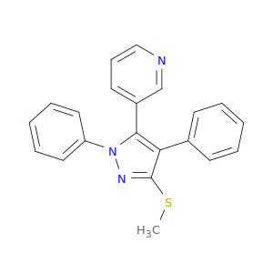 Pyridine,3-[3-(methylthio)-1,4-diphenyl-1H-pyrazol-5-yl]-