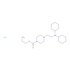 1-Piperazinecarboxylicacid, 4-[2-(dicyclohexylamino)ethyl]-, propyl ester, hydrochloride (1:1)
