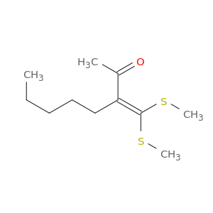 2-Octanone, 3-[bis(methylthio)methylene]-