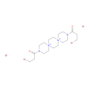 3,12-Diaza-6,9-diazoniadispiro(5.2.5.2)hexadecane, 3,12-bis(3-bromo-1-oxopropyl)-, dibromide
