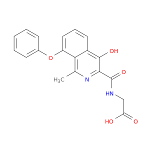 Glycine, N-[(4-hydroxy-1-methyl-8-phenoxy-3-isoquinolinyl)carbonyl]-