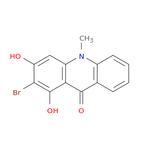 9(10H)-Acridinone, 2-bromo-1,3-dihydroxy-10-methyl-