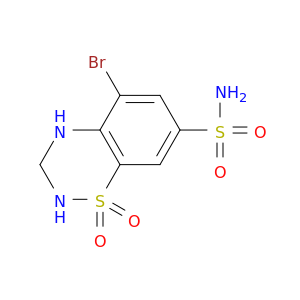 2H-1,2,4-苯并噻嗪二嗪-7-磺酰胺,5-溴-3,4-二氢-,1,1-二氧化氧化物