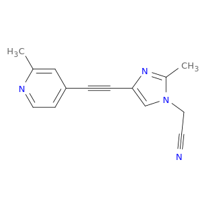 1H-Imidazole-1-acetonitrile, 2-methyl-4-[(2-methyl-4-pyridinyl)ethynyl]-