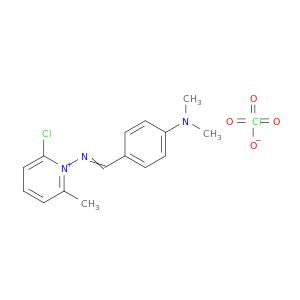 2-CHLORO-1-(((4-(DIMETHYLAMINO)PHENYL)METHYLENE)AMINO)-6-METHYLPYRIDINIUM PERCHLORATE