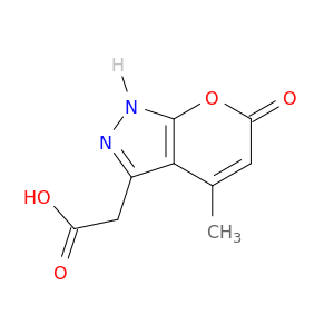 Pyrano[2,3-c]pyrazole-3-acetic acid, 1,6-dihydro-4-methyl-6-oxo-