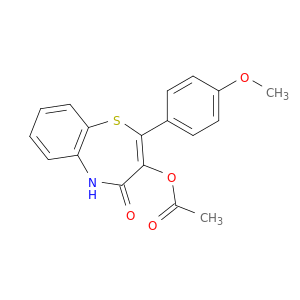 1,5-Benzothiazepin-4(5H)-one, 3-(acetyloxy)-2-(4-methoxyphenyl)-