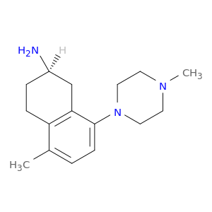 2-NAPHTHALENAMINE, 1,2,3,4-TETRAHYDRO-5-METHYL-8-(4-METHYL-1-PIPERAZINYL)-, (2R)-