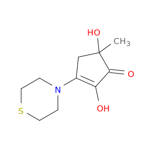 2-Cyclopenten-1-one, 2,5-dihydroxy-5-methyl-3-(4-thiomorpholinyl)-