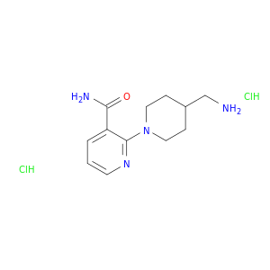 2-[4-(aminomethyl)piperidin-1-yl]pyridine-3-carboxamide dihydrochloride
